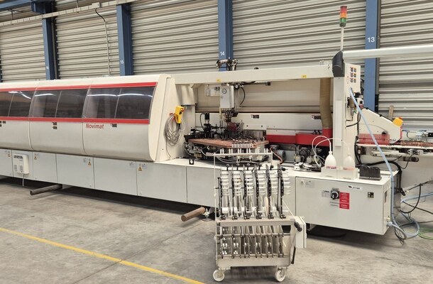 Kantenanleimmaschine mit Werkstückrückführung / IMA / Novimat Concept/ I / G80 / 440 / R3 + Kantenanleimmaschine mit Werkstückrückführung / IMA / Novimat Concept/ I / G80 / 440 / R3 +